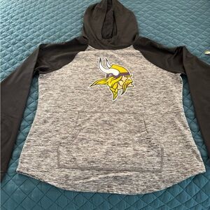 Gray and Black Hoodie with Viking Logo